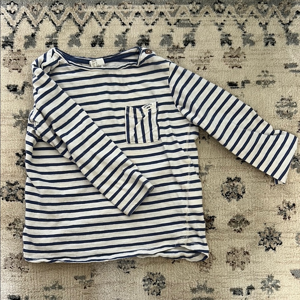 Striped Navy and White H&M Shirt